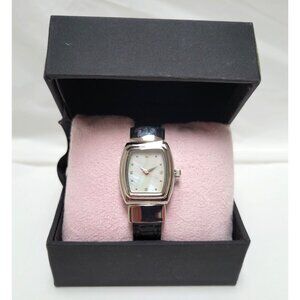 Mary Kay Womens Silver Watch With Interchangeable Black Strap - Untested